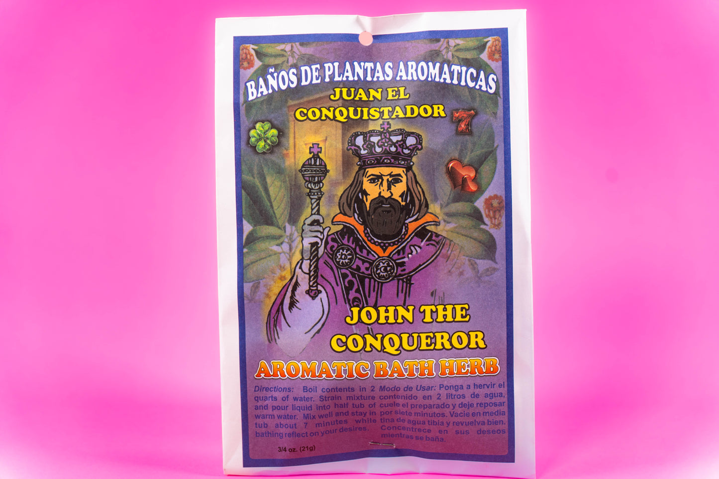 John the Conqueror Aromatic Bath Herb | Juan El Conquistador Baño de Plantas Aromáticas